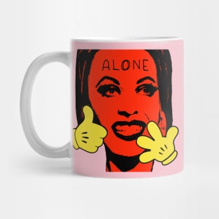 Alone Red | terrible Pop Art | Retro Surreal | Vintage Hard Life By Tyler Tilley Mug